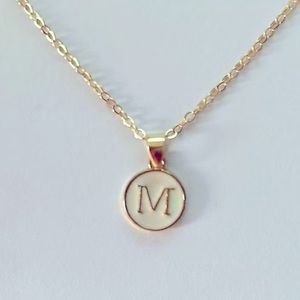 Simple Pendant Necklace- “M”